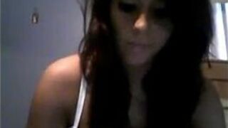 Gorgeous teen shows her big perfect tits - porn video
