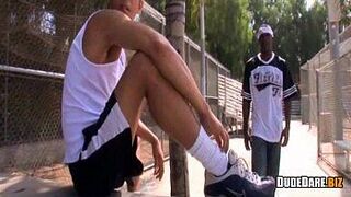 Horny Black Boy Gets Big White Cock - porn video