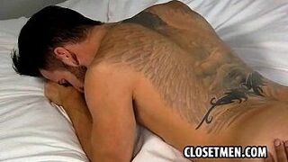 Two married men get away and give rimjobs and anal - porn video