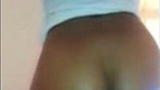 Round black booty gets doggystyled - porn video