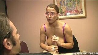 A Busty Milf Strokes A Prick - porn video